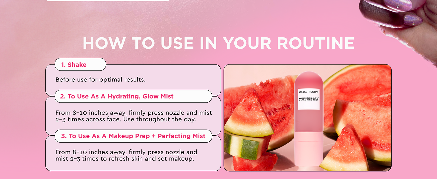 Glow Recipe Watermelon Glow Facial Spray & Hydrating Mist 75ml – Ultra-Fine Face banner 4
