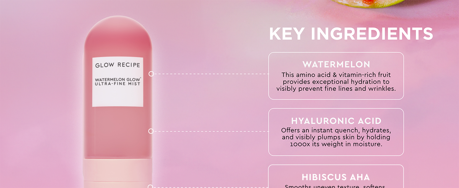 Glow Recipe Watermelon Glow Facial Spray & Hydrating Mist 75ml – Ultra-Fine Face banner 2