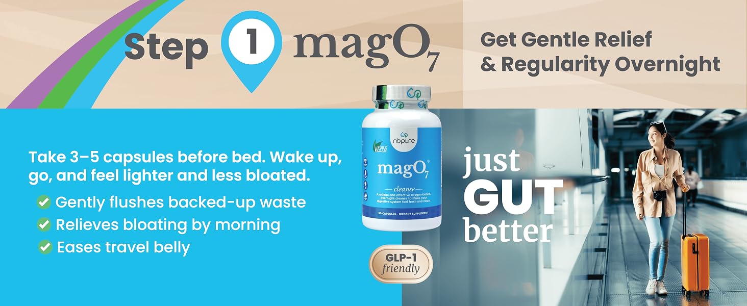 nbpure MagO7 - Natural Colon Cleanse & Detox Supplement for Constipation Relief, banner 4