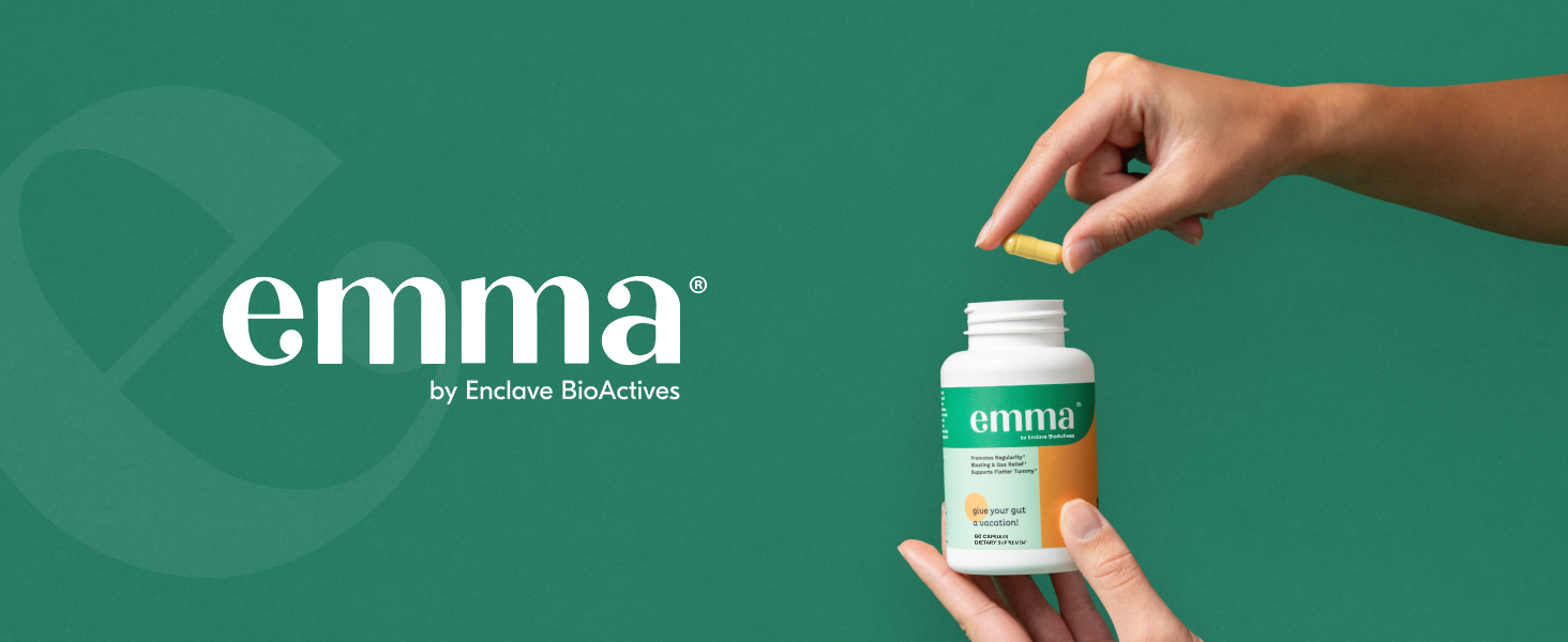 Emma Gut Health Supplement – Doctors Endorsed Formula for Gas & Bloating Relief banner 1