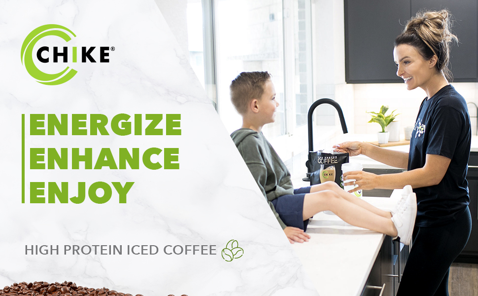 Chike High Protein Iced Coffee – Original Flavor, 14 Servings (15.1 oz) – Boost banner 1