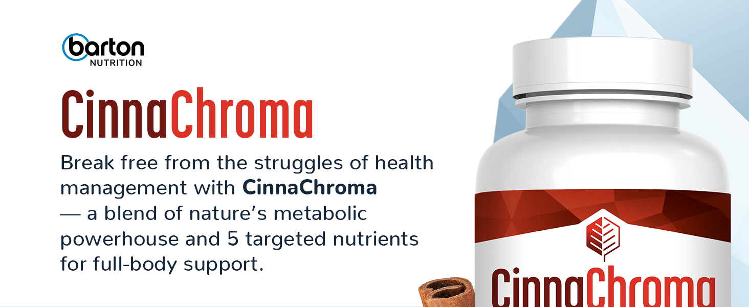 CinnaChroma Capsules – Cinnamon 10:1 Extract with Chromium, Vanadium, Selenium & banner 1