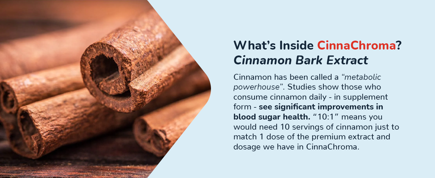 CinnaChroma Capsules – Cinnamon 10:1 Extract with Chromium, Vanadium, Selenium & banner 5