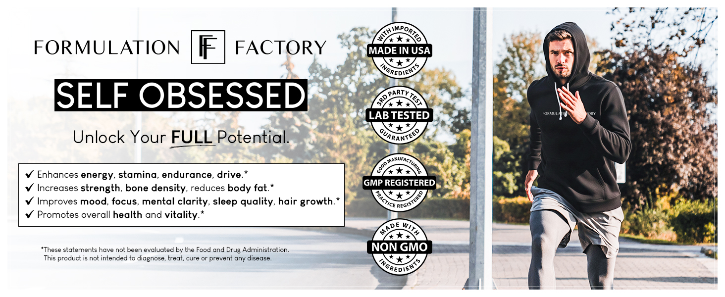 Formulation Factory Self Obsessed 10-in-1 Masculinity Maximizer – Shilajit, Tong banner 1
