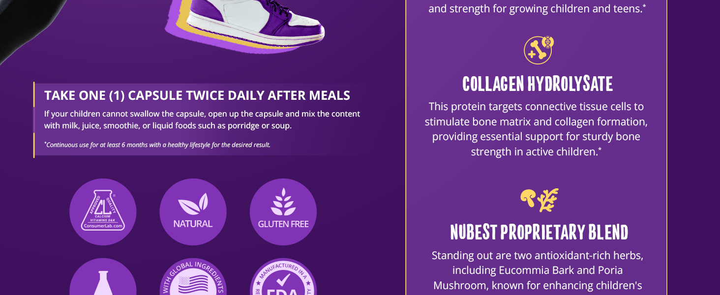 NuBest Tall 10+ Premium Bone Strength Formula – Calcium, Vitamin D3, K2 & Multiv banner 3