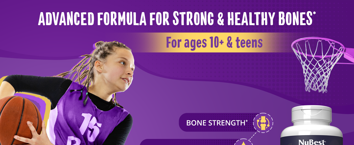 NuBest Tall 10+ Premium Bone Strength Formula – Calcium, Vitamin D3, K2 & Multiv banner 1