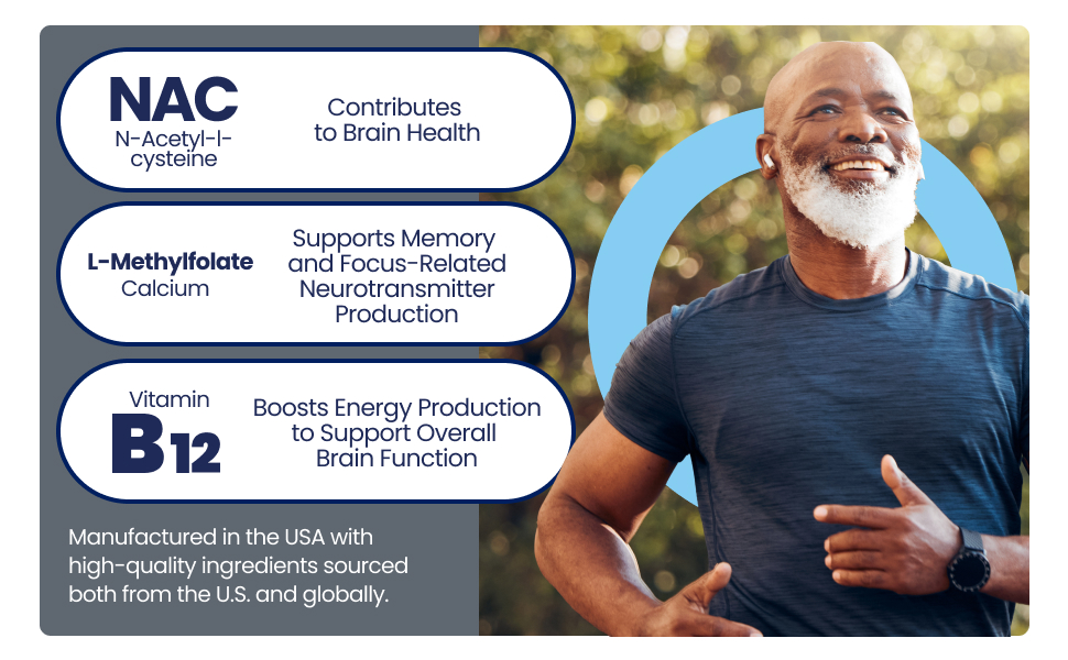 Brain Wellness Cognitive Support Supplement – Targeted Nutrition for Memory, Foc banner 3