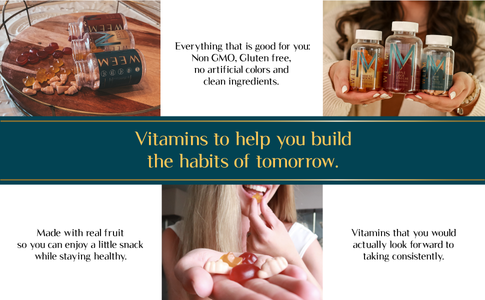 WEEM Hair, Skin & Nails Gummies – Vegan Biotin Vitamins for Women & Men | Suppor banner 3