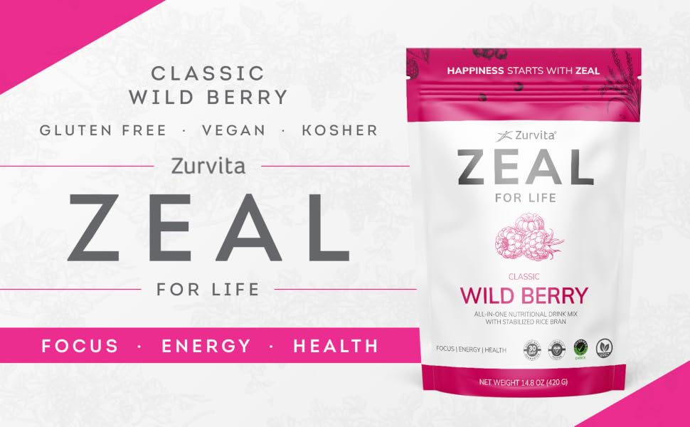 Zurvita Zeal for Life 30-Day Wellness Bag – Wild Berry Classic – Nutritional Sup banner 1