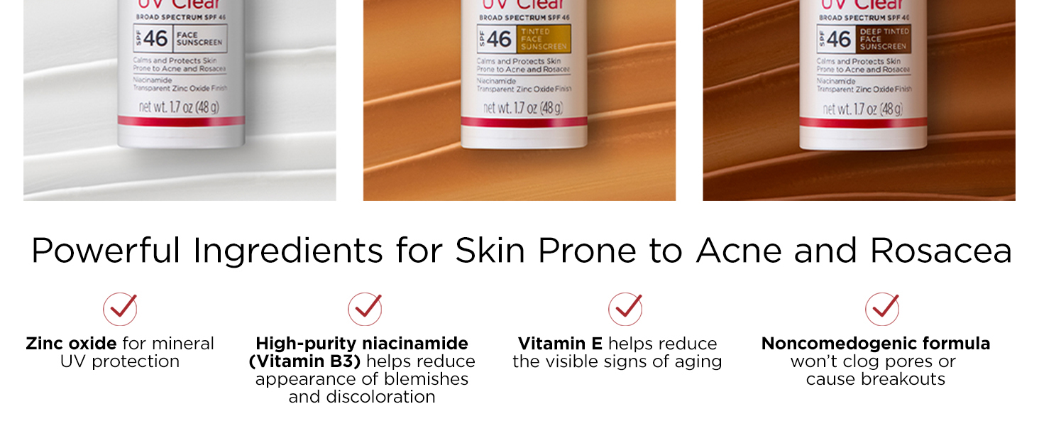 EltaMD UV Clear Face Sunscreen SPF 46 – Oil-Free, Zinc Oxide, Dermatologist Reco banner 2