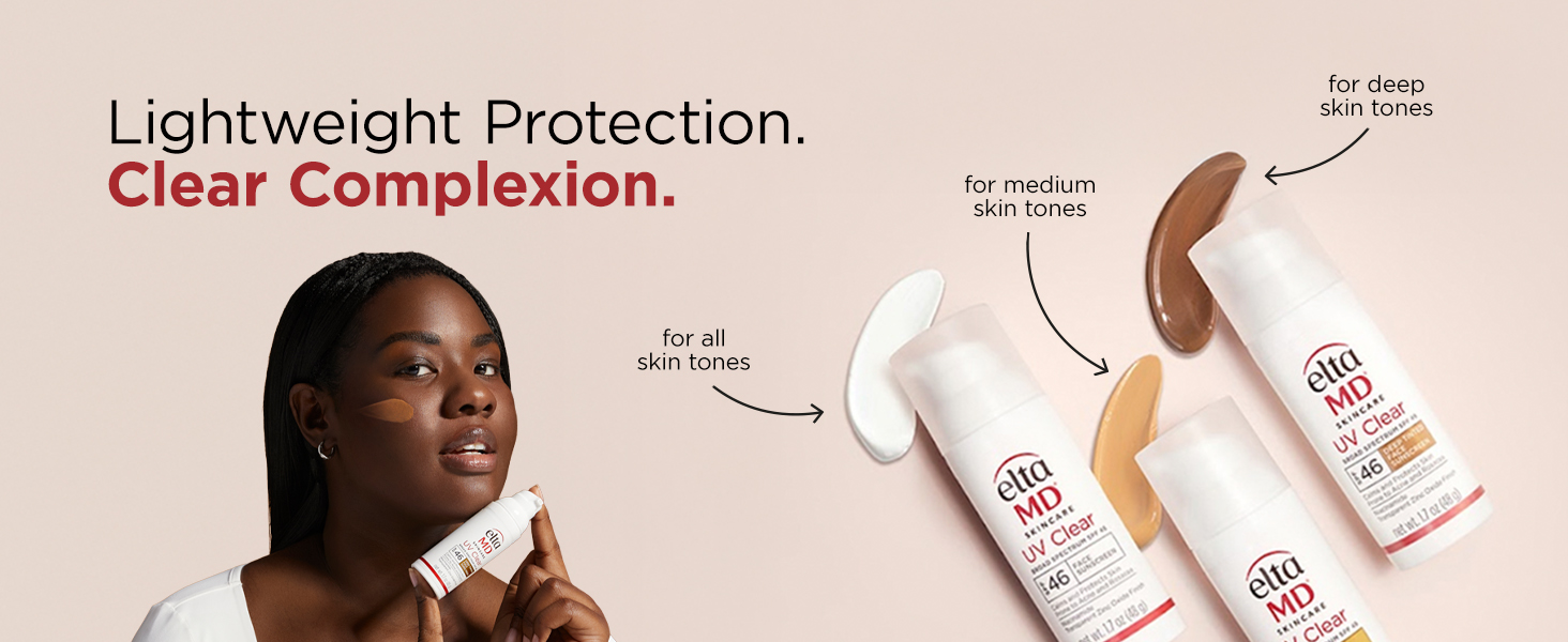 EltaMD UV Clear Face Sunscreen SPF 46 – Oil-Free, Zinc Oxide, Dermatologist Reco banner 3