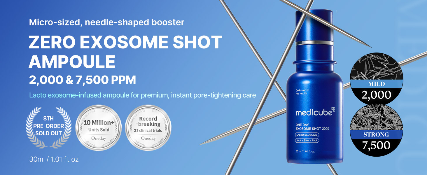 Medicube Zero Exosome Shot 7,500 PPM – Korean Liquid Skin Booster Serum with Exo banner 2