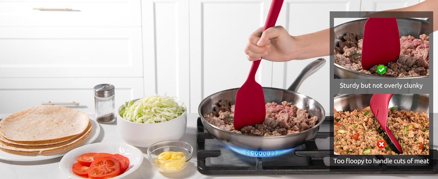 U-Taste Silicone Kitchen Cooking Utensil Set – 5-Piece High Heat Resistant, 13.6 banner 5