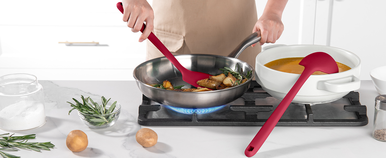 U-Taste Silicone Kitchen Cooking Utensil Set – 5-Piece High Heat Resistant, 13.6 banner 2