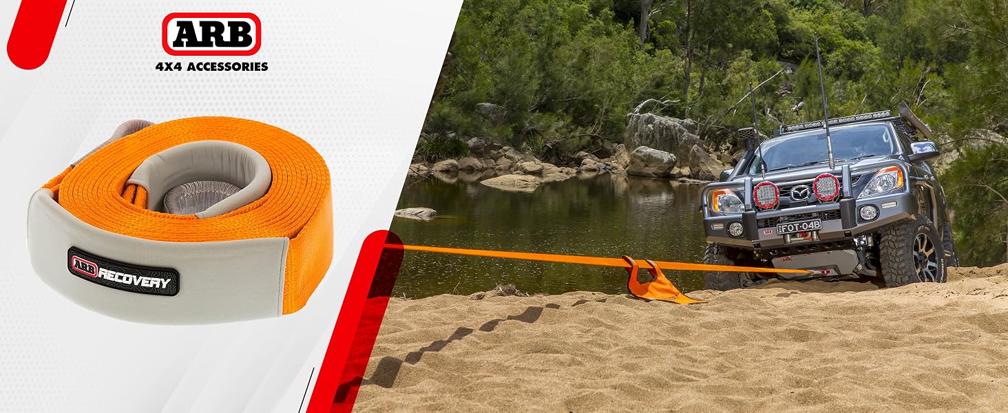 ARB ARB705 Recovery Strap – 2-3/8" x 30', 17,500 lbs Capacity, Heavy-Duty Tow & banner 1