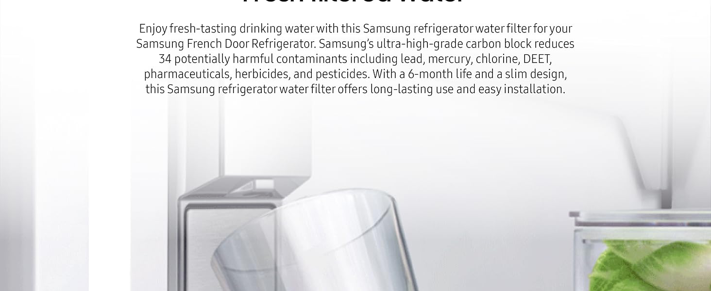 SAMSUNG Genuine Refrigerator Water & Ice Filter HAF-QIN/EXP – Carbon Block Filtr banner 2