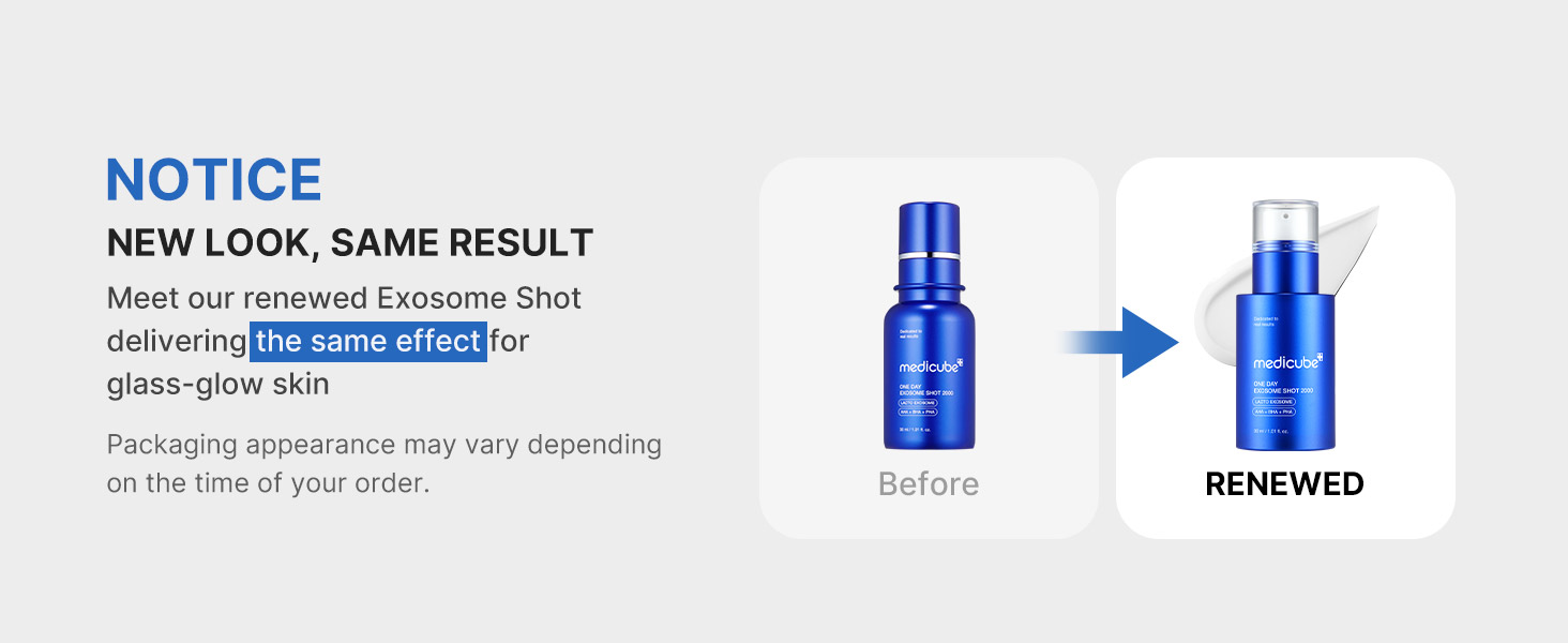 medicube Exosome Shot Zero 7,500 PPM Spicule Facial Serum | Liquid Skin Booster Serum | Exosome, AHA+BHA+PHA | Pore Care, Dead Skin Cells, Skin Texture | Korean banner 1