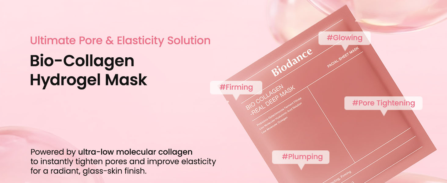Hydrating Overnight Hydrogel Collagen Face Mask, Pore Minimizing & Elasticity Boosting, Deep Moisturizing & Plumping Skincare Treatment, Travel-Friendly Self Ca banner 2