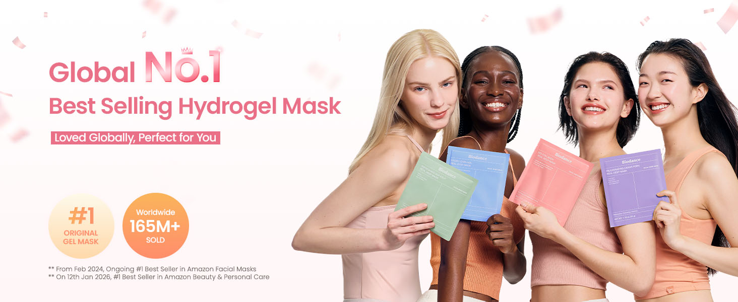 Hydrating Overnight Hydrogel Collagen Face Mask, Pore Minimizing & Elasticity Boosting, Deep Moisturizing & Plumping Skincare Treatment, Travel-Friendly Self Ca banner 1