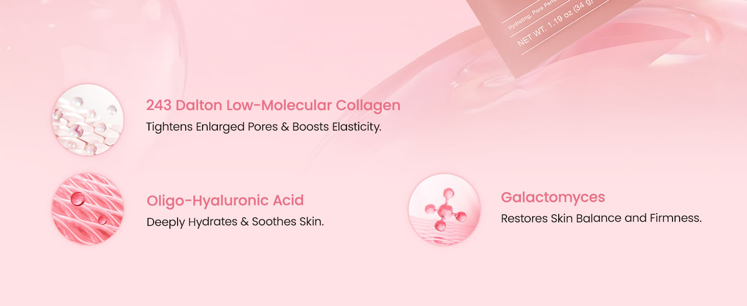 Hydrating Overnight Hydrogel Collagen Face Mask, Pore Minimizing & Elasticity Boosting, Deep Moisturizing & Plumping Skincare Treatment, Travel-Friendly Self Ca banner 3