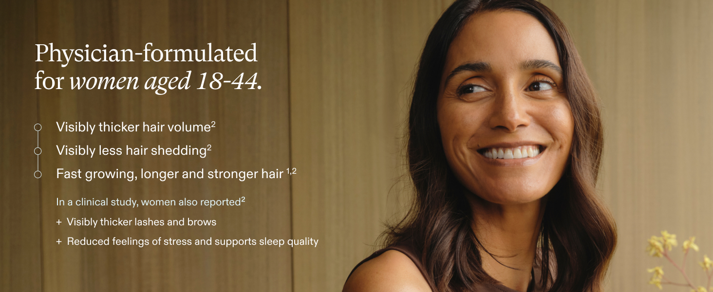 Nutrafol Women’s Hair Growth Supplements 18–44 – Thicker, Stronger Hair 1 Month Supply USA banner 1