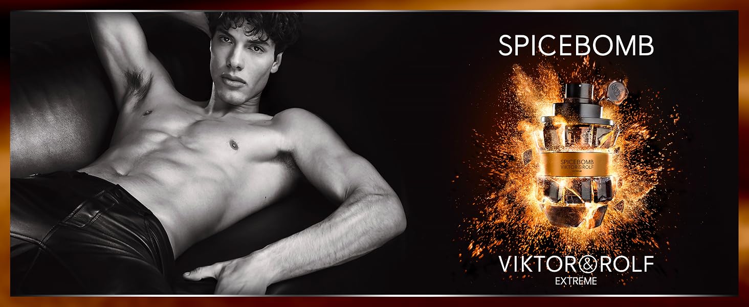 Viktor & Rolf Spicebomb Extreme Eau de Parfum for Men 3 oz – Woody Spicy Amber Vanilla Cologne banner 1