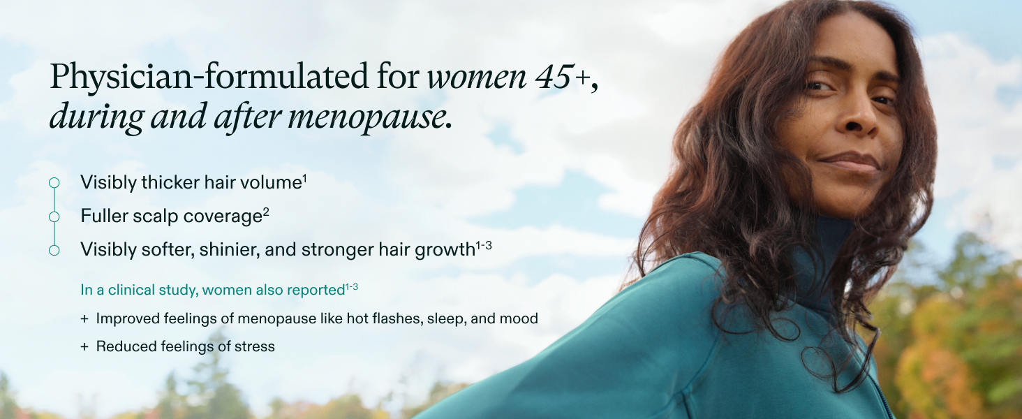 Nutrafol Women’s Balance Hair Growth Supplements 45+ – Thicker Hair & Scalp Support 1 Month Supply 120 capsules banner 1