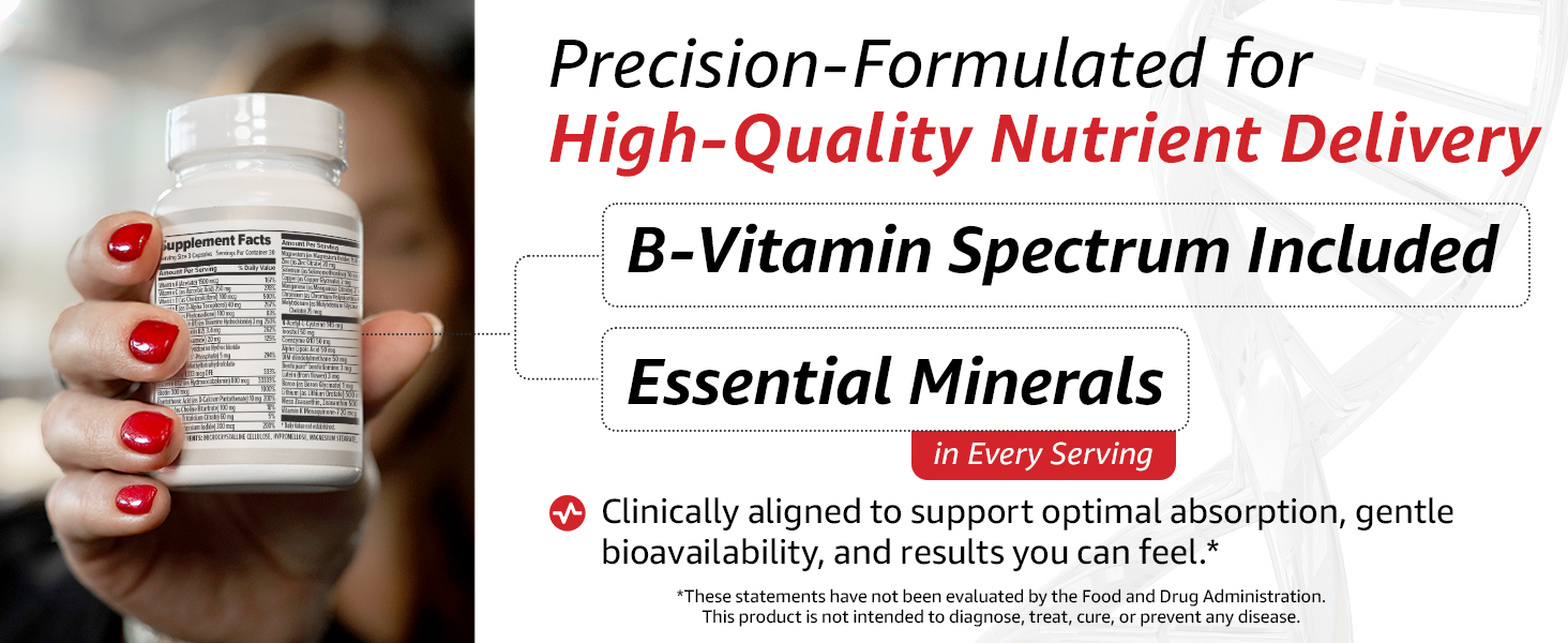 10X Health Optimize Methylated Multivitamin for Men – 34-in-1 Formula with Methyl B Complex, B12 (800 mcg), 5-MTHF & NAC (90 Capsules) banner 5