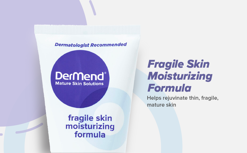 Dermend Fragile Skin Moisturizing Cream 4.5 oz – Anti-Aging Firming & Strengthening Lotion for Thin Aging Skin banner 2