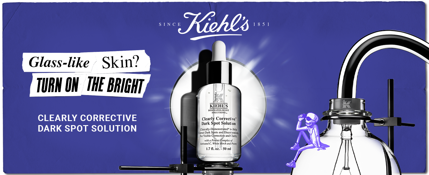Kiehl’s Clearly Corrective Dark Spot Serum 3.4 fl oz – Vitamin C Brightening Serum for Hyperpigmentation & Post-Acne Marks banner 1