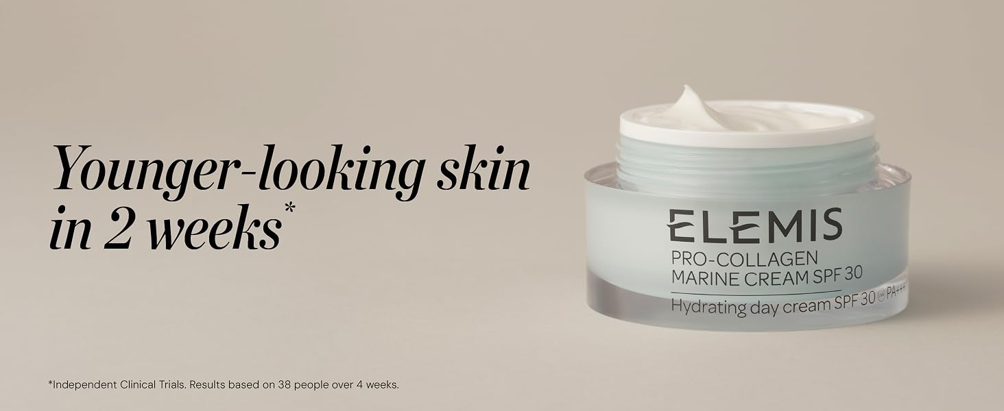 ELEMIS Pro-Collagen Marine Cream SPF 30 1.69 fl oz – Lightweight Anti-Wrinkle Daily Face Moisturizer with Sun Protection banner 1