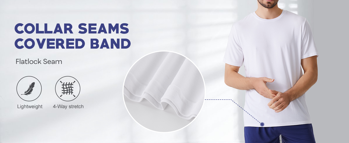BAMBOO COOL Men’s Undershirt Moisture-Wicking T-Shirts White 3 Pack banner 5